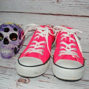 Converse Hot Pink Chucks Double Tongue